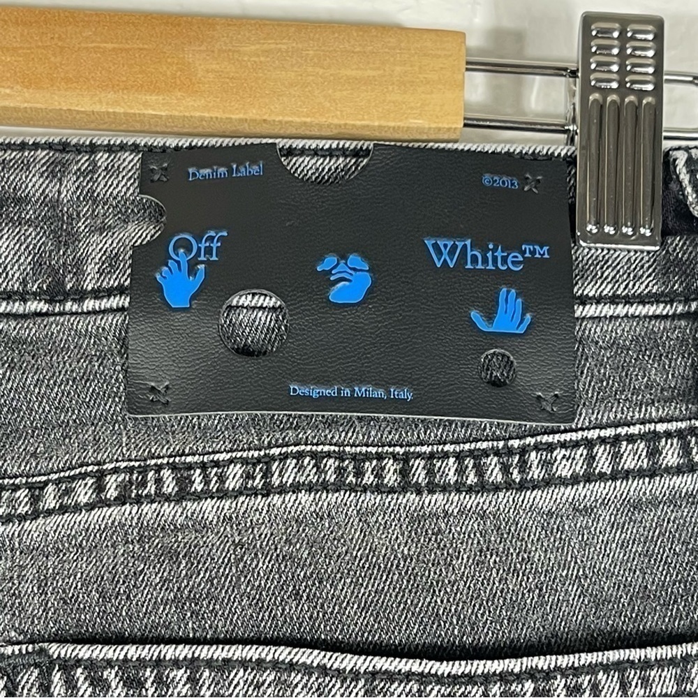 Off-White Women’s Skinny Denim Jeans Grey - Size - 27 $625 - Picture 8 of 13